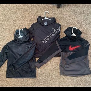 Youth/Boys Nike, Under Armour, Adidas 3 Hoodie Bundle